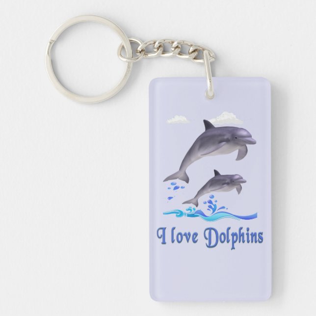 Porte-clefs Amour de dauphin (Devant)