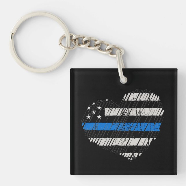 Porte-clefs Amour de la ligne bleue (Devant)
