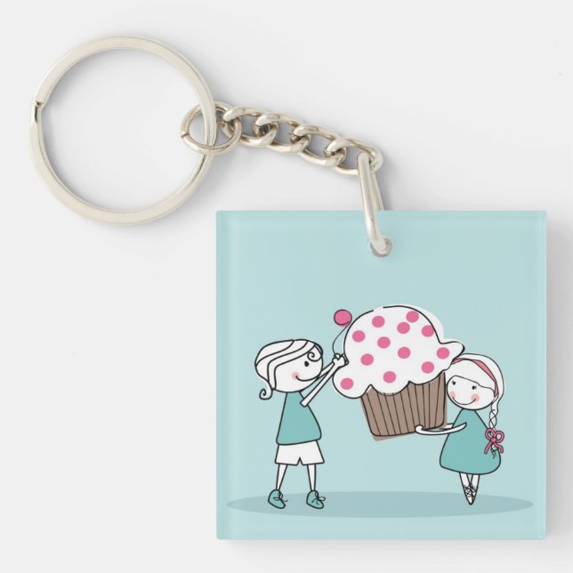 Porte-clefs Amour de petit gâteau (Devant)