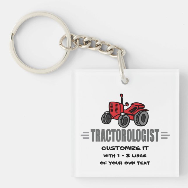 Porte-clefs Amour drôle de tracteur (Devant)