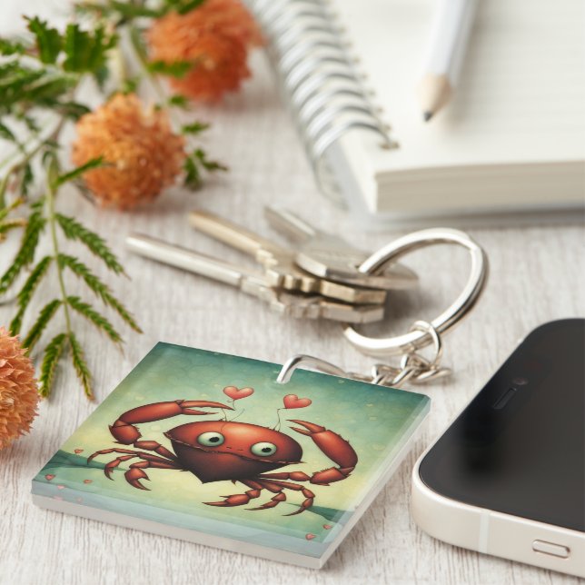Porte-clefs Amour du crabe (Devant Droit)