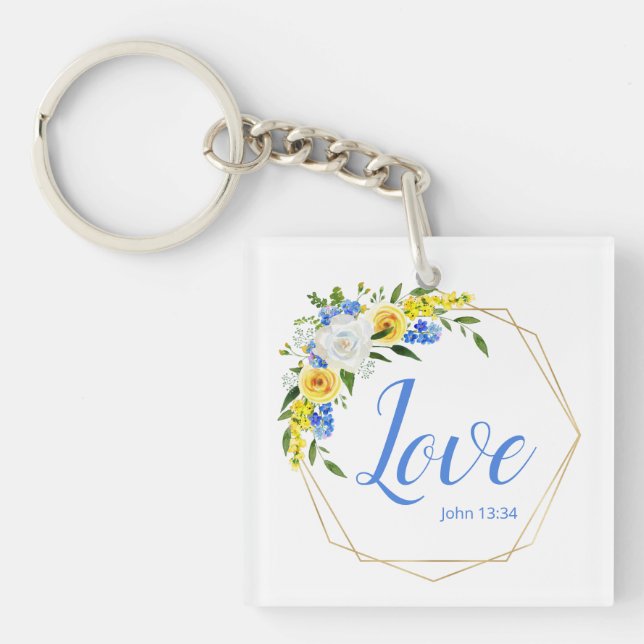 Porte-clefs Amour Floral (Devant)
