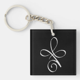 Porte-clefs Amour inconditionnel d'argent