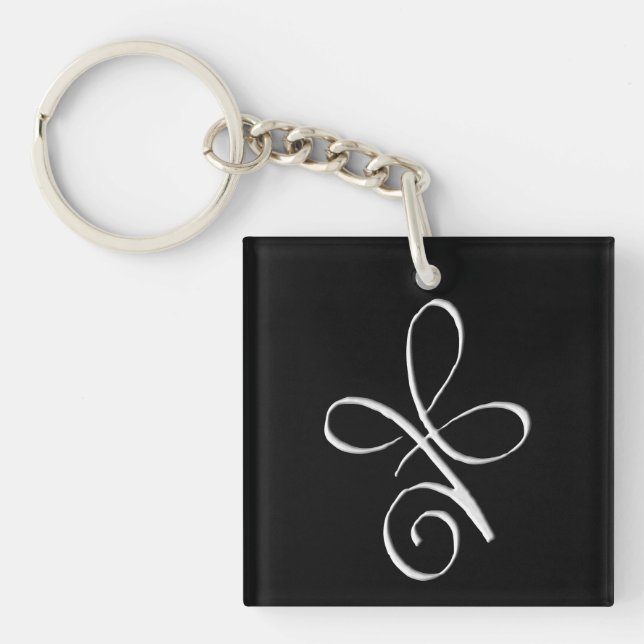 Porte-clefs Amour inconditionnel d'argent (Devant)