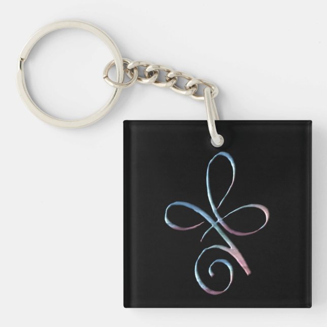 Porte-clefs Amour inconditionnel dégradé (Devant)