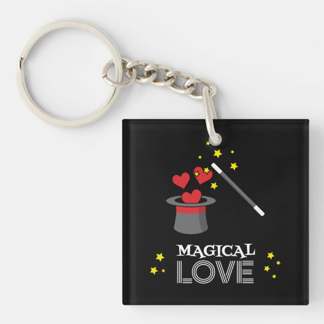 Porte-clefs Amour magique - Blanc (Devant)