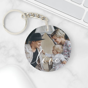 Porte-clefs 'Amour' Photo de famille personnalisée avec le no