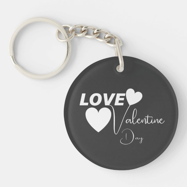 Porte-clefs Amour romantique Saint Valentin (Devant)
