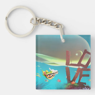 Porte-clefs Amour sous-marin