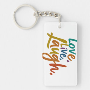 Porte-clefs Amour, Vie, Rire - Radier Positivité