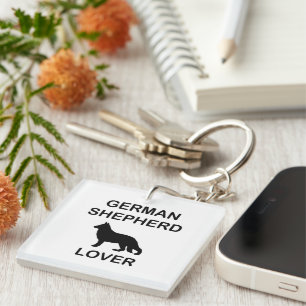 Porte-clefs amoureux de berger allemand