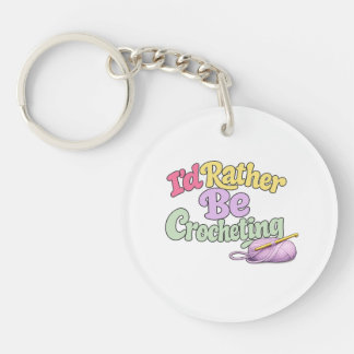 Porte-clefs Amoureux de la laine au crochet