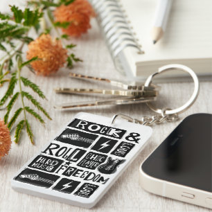 Porte-clefs Amoureux de la musique Rock & Roll