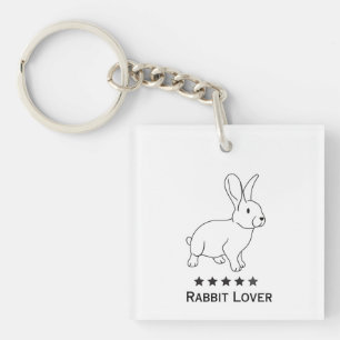 Porte-clefs Amoureux de lapin, conception simple