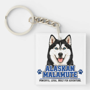 Porte-clefs 🐾 Amoureux de Malamute d'Alaska 🐾