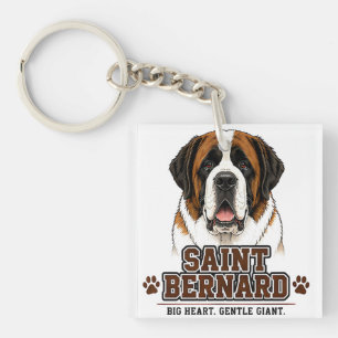 Porte-clefs 🐾 Amoureux de Saint-Bernard Fierté de la famille