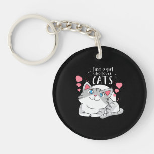 Porte-clefs Amoureux des chats Juste Une Fille Qui Aime Le Cha