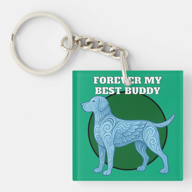 Porte-clefs amoureux des chiens (Devant)