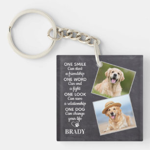 Porte-clefs amoureux des chiens Citation Keepsaké Personnalis