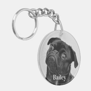 Porte-clefs Amoureux des chiens photo personnalisé pour animau