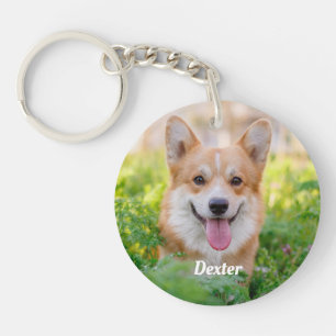 Porte-clefs Amoureux des chiens photo personnalisées avec clé