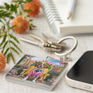 Porte-clefs Amoureux des chiens photo pour animal de compagnie