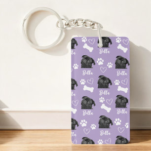 Porte-clefs Amoureux des chiens photo pour animaux de compagni