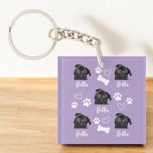 Porte-clefs Amoureux des chiens photo pour animaux de compagni