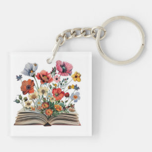 Porte-clefs Amoureux des livres lecteurs écrivains bibliophile