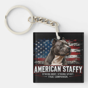 Porte-clefs 🐾 Amoureux du Staffordshire Terrier Américain 🐾