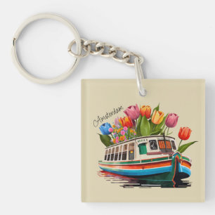 Porte-clefs Amsterdam Holland Boat Travel