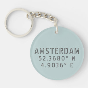 Porte-clefs Amsterdam Latitude Longitude