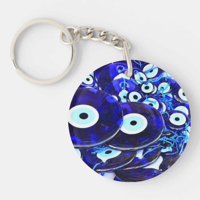 Porte-clefs Amulettes des yeux bleus (Devant)