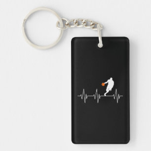 Porte-clefs Amusant Basketball Heartbeat Lover Basketball Fan
