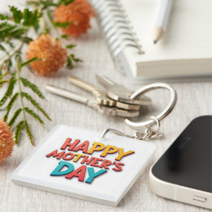 Porte-clefs Amusant et coloré Joyeux cadeau de la fête des mèr