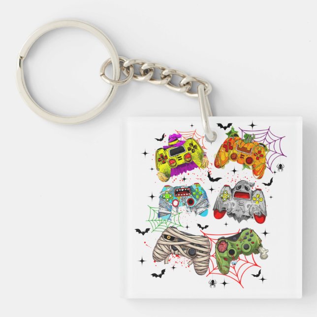 Porte-clefs Amusant Gamer Halloween Porte - clé acrylique (Devant)