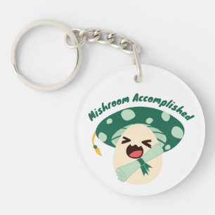 Porte-clefs Amusant Green Mushroom Grad Porte - clé