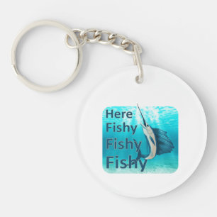 Porte-clefs Amusant Ici Poisson Poisson Poisson Poisson Sailfi
