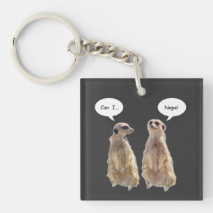 Porte-clefs Amusant, mignon meerkats en conversation
