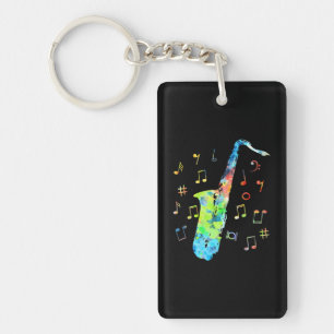 Porte-clefs Amusant Saxophone musicien Jazz Music