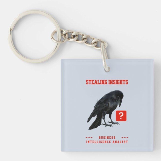 Porte-clefs Analyste en intelligence d'affaires Crow (Devant)