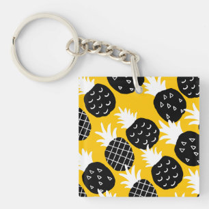 Porte-clefs Ananas noir