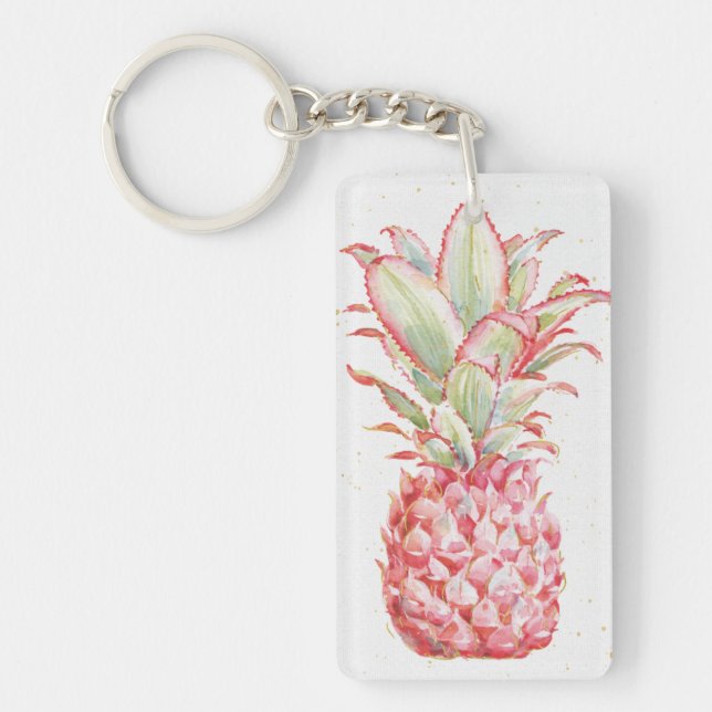 Porte-clefs Ananas | rose tropical (Devant)