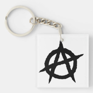 Porte-clefs Anarchie symbole punk noir culture de musique sign
