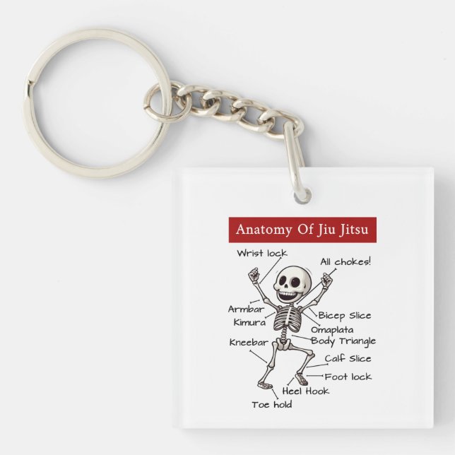 Porte-clefs Anatomie Drôle De Jiu Jitsu Technique De Soumissio (Devant)