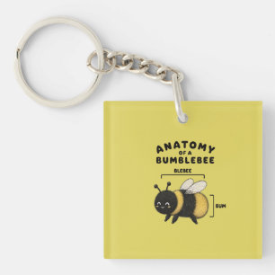 Porte-clefs Anatomie drôle d'un bumblebee Blebee Bum Mignon
