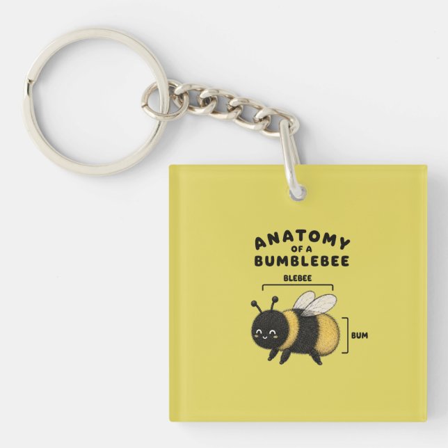 Porte-clefs Anatomie drôle d'un bumblebee Blebee Bum Mignon  (Devant)