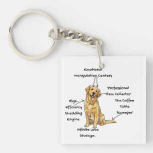Porte-clefs Anatomie d'un Golden Retriever - Maman/Papa de chi