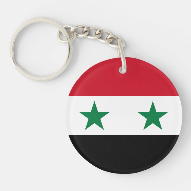 Porte-clefs Ancien drapeau de Syrie (Devant)