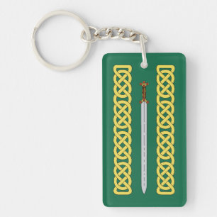 Porte-clefs Ancienne épée celtique et réseau